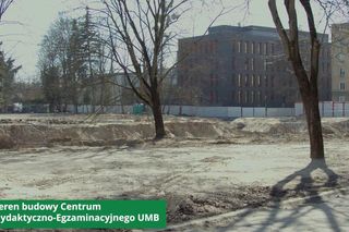 Obecny teren budowy Centrum Dydaktyczno-Egzamicyjnego UMB