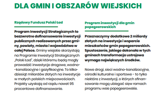 Polski Ład dla polskiej wsi