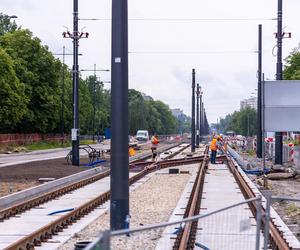 Budowa tramwaju na Stegny w Warszawie