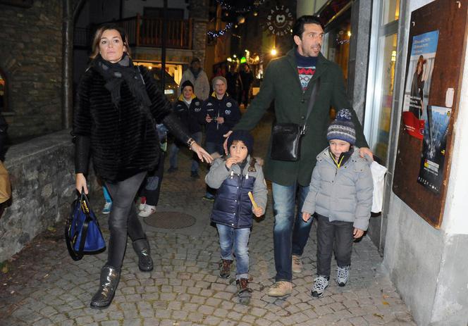 Gigi Buffon, bramkarz Juventus Turyn z rodziną