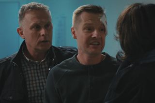 M jak miłość odc. 1876. Paweł (Rafał Mroczek), Marysia (Małgorzata Pieńkowska), Artur Rogowski (Robert Moskwa)