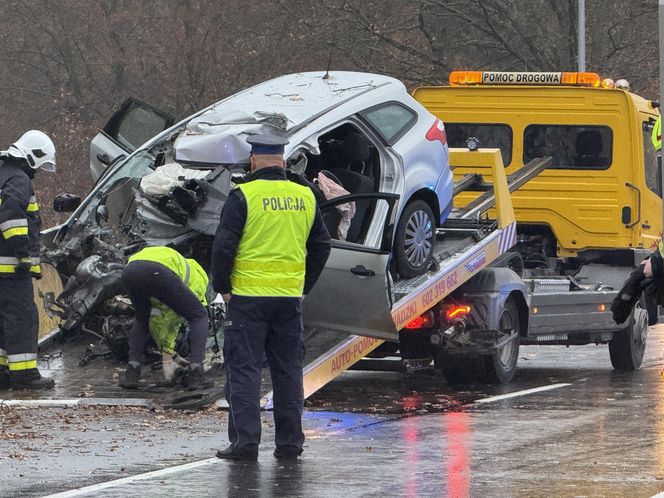 Po uderzeniu w drzewo, z auta wypadł silnik. Kierowca nie miał szans. Zginął na miejscu