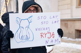 Lublin: Protest w obronie dzików. „Nie dla myśliwych”