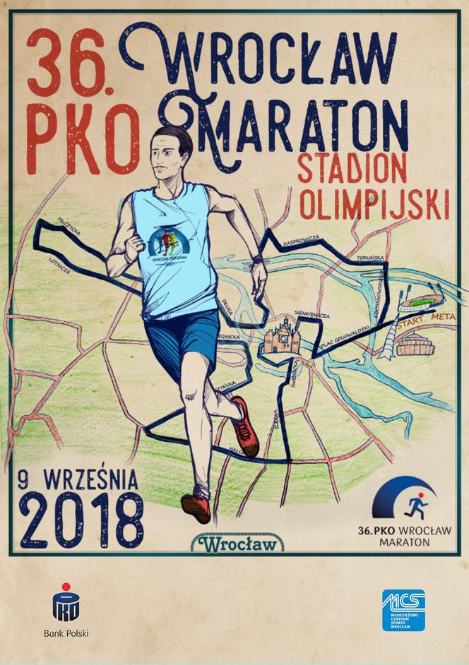 36. PKO Wrocław Maraton. Plakat