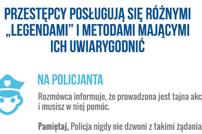 Policja ostrzega przed oszustami