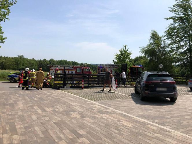 Wypadek motocyklistów w Baryczce