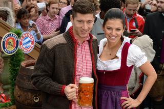 Robert Lewandowski przed meczem Polska Niemcy - Bayern Monachium na Oktoberfest