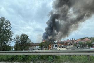 Pożar dachu budynku Akademii w Gorzowie