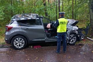 Samochód roztrzaskał się na drzewie na Kaszubach