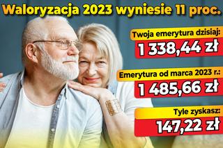 Waloryzacja 2023 - 11 proc.