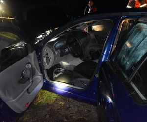 Auto wjechało do Obry