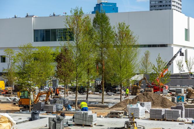 Plac Centralny w Warszawie pod koniec budowy