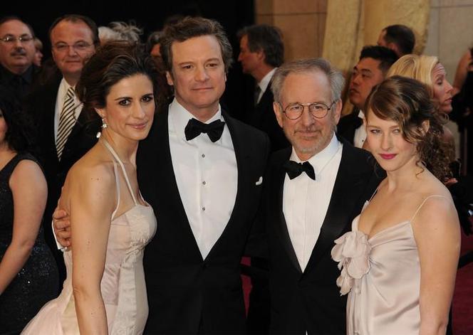 Livia Giuggioli, Colin Firth, Steven Spielberg z córką Sashą Spielberg