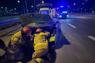Warszawa: Pożar Lamborghini na S79. Luksusowe auto spłonęło