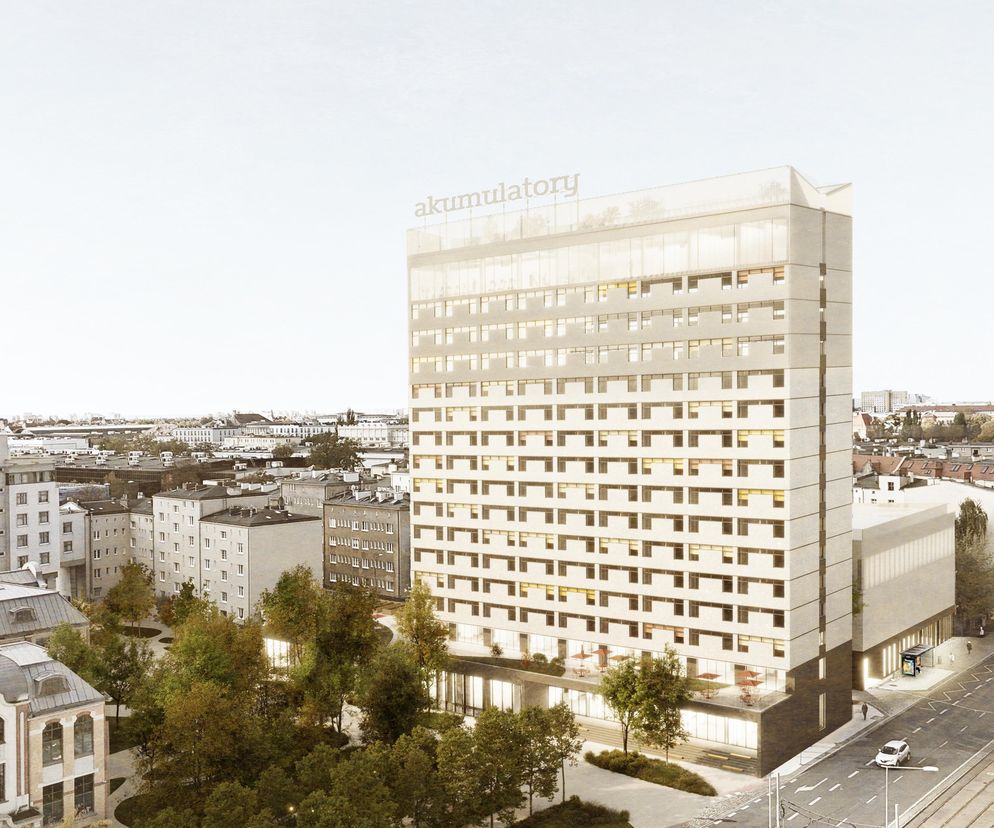 Wizualizacja projektu NM architekci przedstawia zmodernizowany akademik Jowita w Poznaniu z nadbudowanymi czterema kondygnacjami, otoczony zielenią i miejską infrastrukturą. Więcej o architekturze budynków akademickich przeczytasz na Architektura Murator Plus.