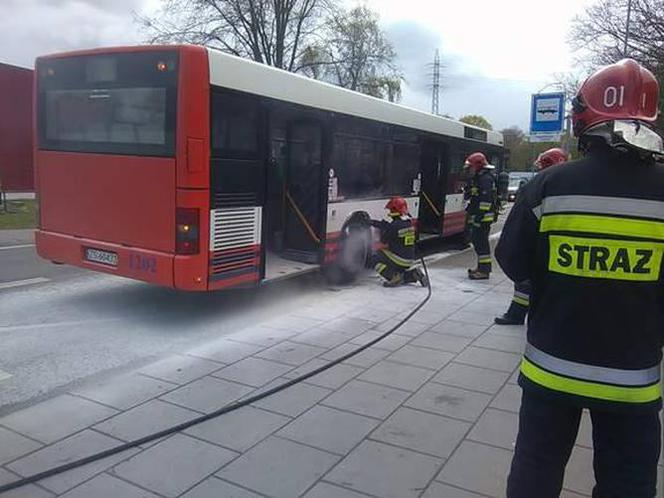 Pożar autobusu na ul. Jagiellońskiej