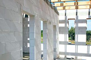 Ściany wewnętrzne z betonu komórkowego