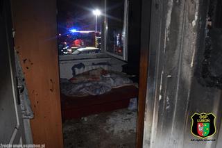 Pożar na ul. Sikorskiego w Luboniu