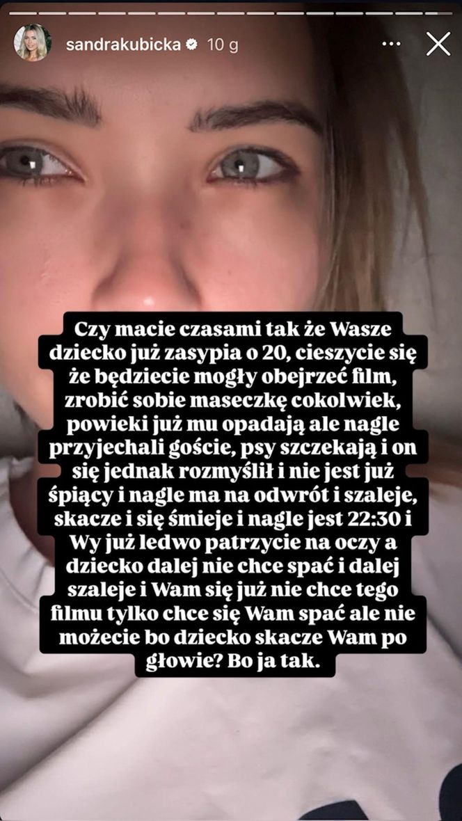 Sandra Kubicka opisała plany na wieczór