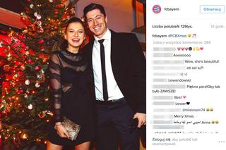 Robert i Anna Lewandowscy na świątecznej imprezie Bayernu