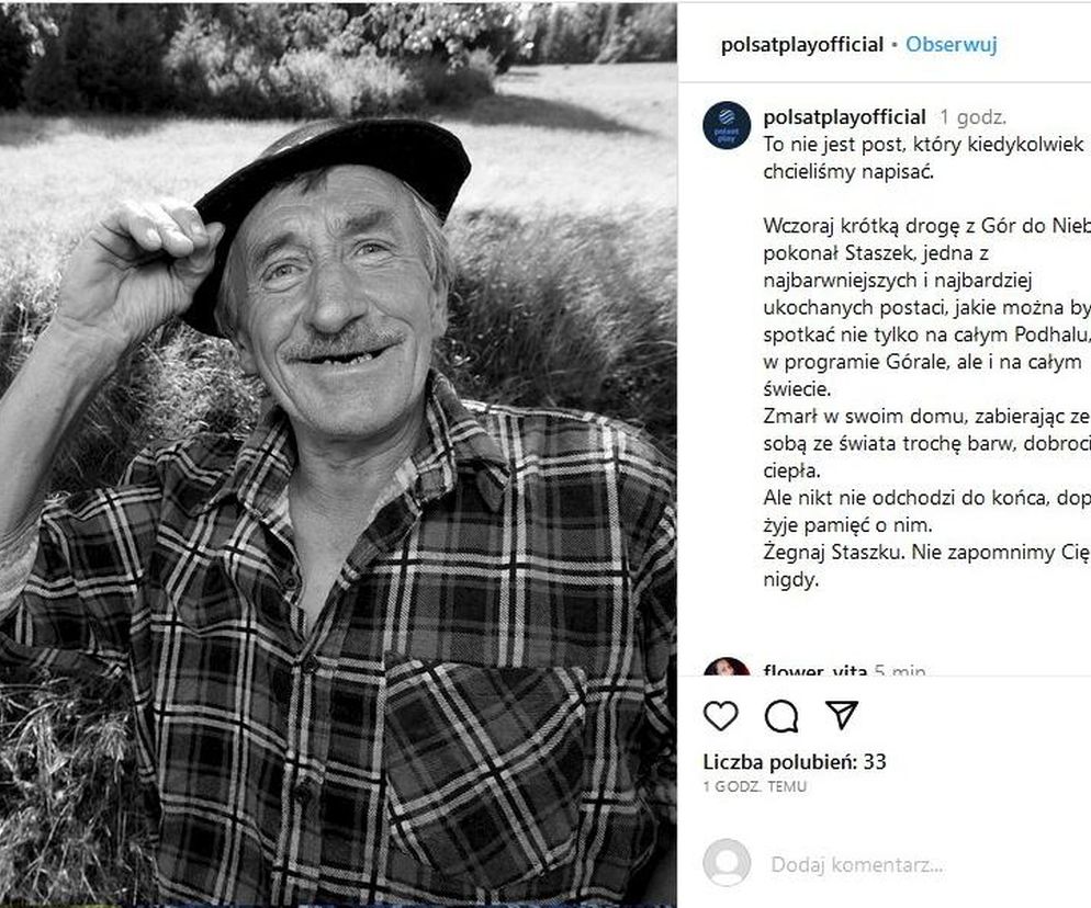 Nie żyje pan Staszek, gwiazdor Górali Polsatu