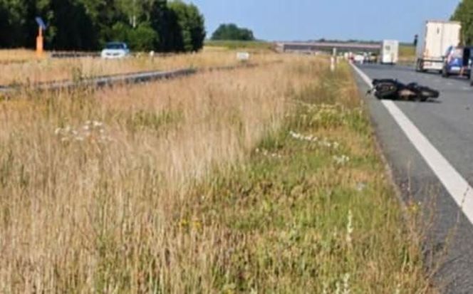 Śmier motocyklisty na A2