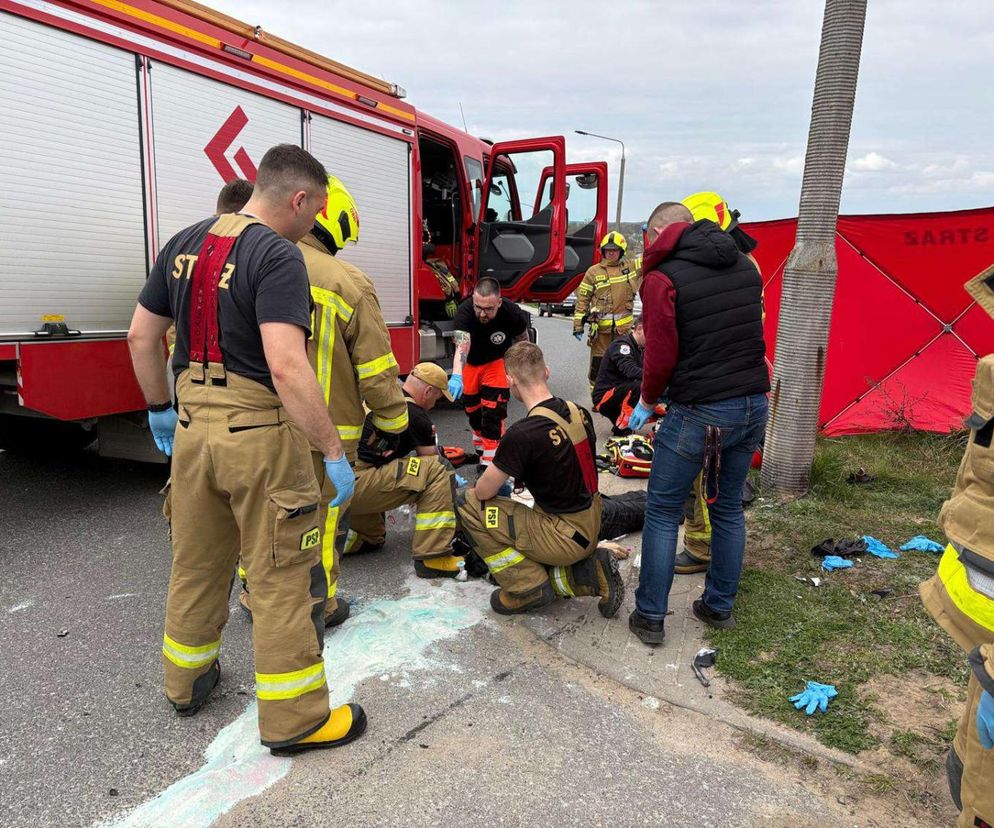 Motocyklista huknął w betonowy słup! Tragedia w Chełmnie