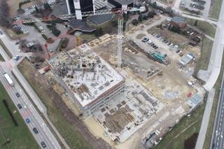 Budowa wieżowców Sky Trust przy Solidarności w Kielcach - luty, marzec 2024