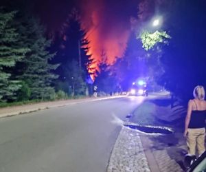 Groźny pożar na Dolnym Śląsku. Ogień strawił budynek i auta osobowe
