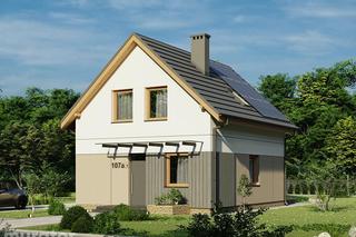 Projekt domu A107a Osiągalny A z kolekcji Muratora - zobacz wizualizacje i plany