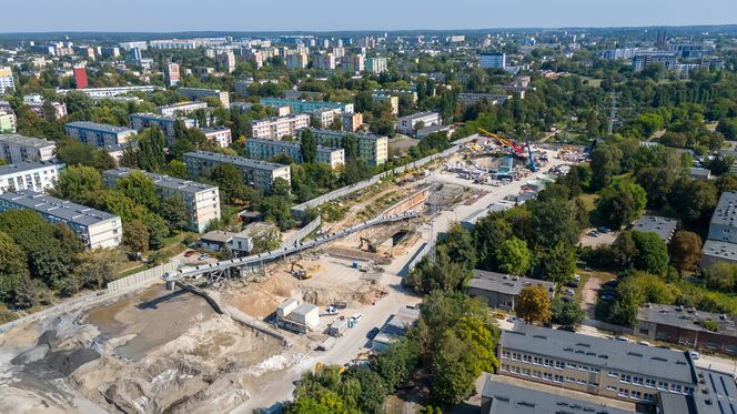 To miejsce, gdzie tunel drąży tarcza Faustyna. 