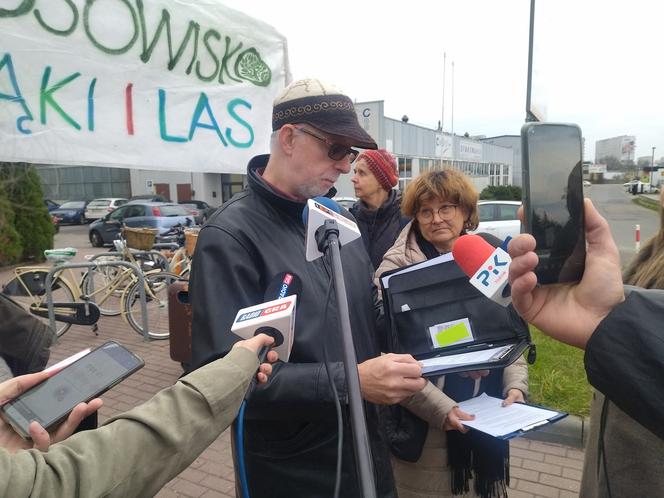 Konferencja prasowa obrońców Wrzosowiska