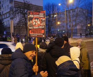 Protest kielczan przeciw budowie S74