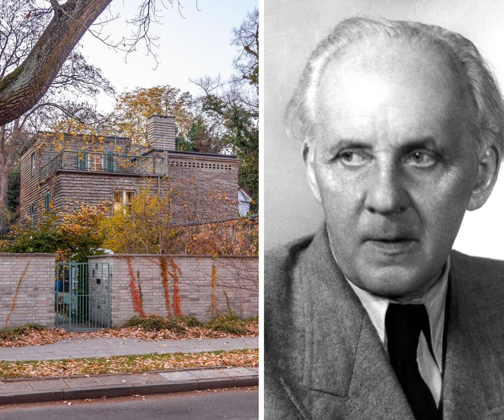 Po lewej: dom własny Romualda Gutta. Po prawej: Romuald Gutt