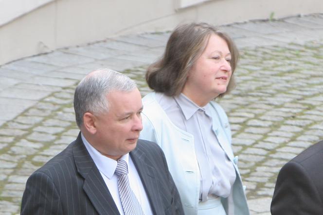 Jarosław Kaczyński i Janina Goss