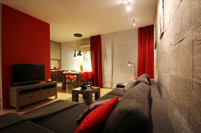 dekoratornia salon z kuchnią