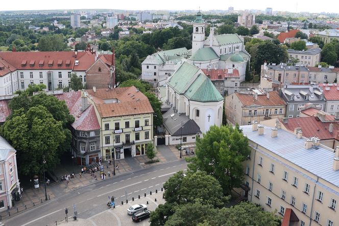 Panorama Lublina z najwyższego punktu widokowego w mieście - Wieży Trynitarskiej