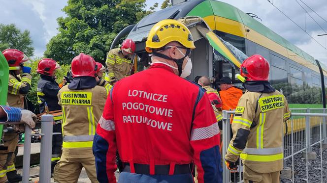 Zderzenie dwóch tramwajów w Poznaniu