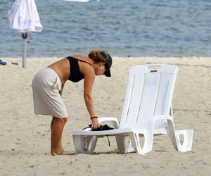  Ewa Skibińska na plaży w Sopocie