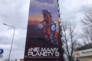 Antysmogowy mural w centrum Kielc