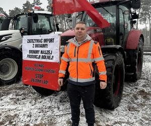 Protest rolników w woj. warmińsko-mazurskim (9.02.2024)