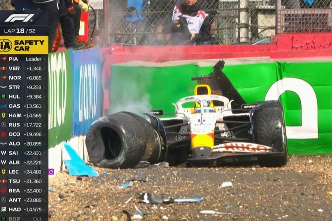 GP Wielkiej Brytanii: Straszny wypadek gwiazdy F1! Isack Hadjar miał mnóstwo pecha [WIDEO]