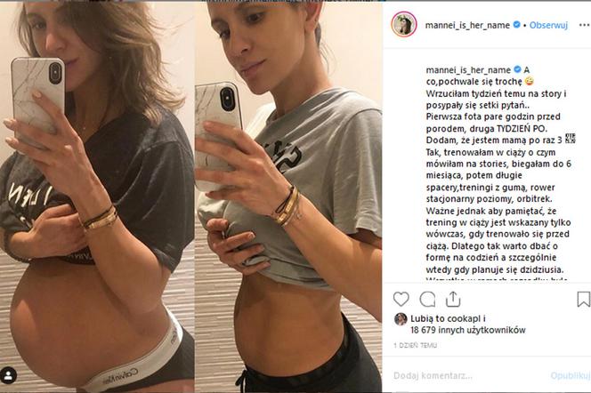 Sara Boruc porównuje brzuszek przed i po ciąży 