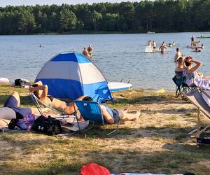 Plażowicze nad Lubianką