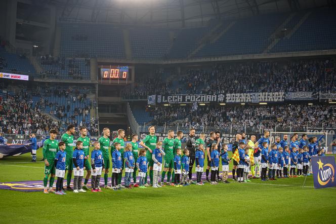 Kibice na meczu Lech Poznań - Warta Poznań