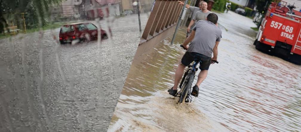 Potężne nawałnice znów zalały Małopolskę