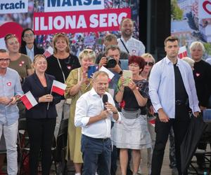 Donald Tusk w Amfiteatrze w Ostródzie