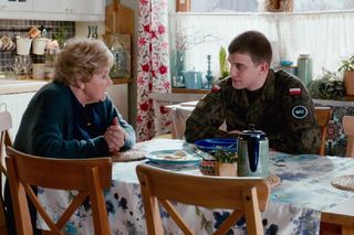 	M jak miłość odc. 1869. Barbara (Teresa Lipowska), nowy Mateusz (Rafał Kowalski)