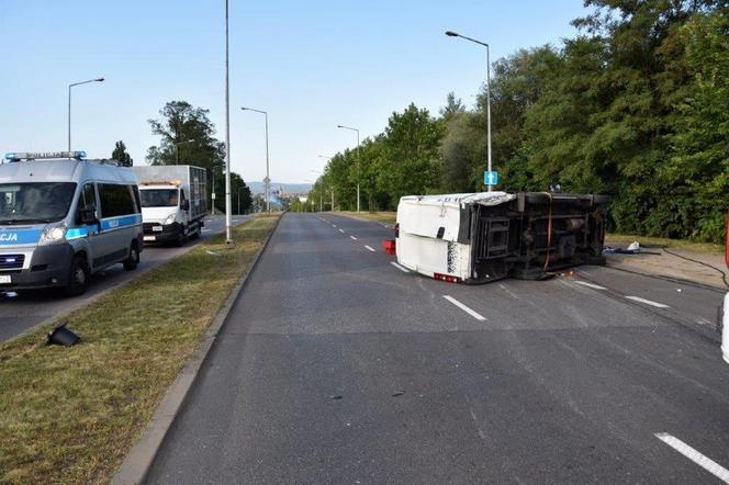 Wypadek na ulicy Nowodąbrowskiej w Tarnowie