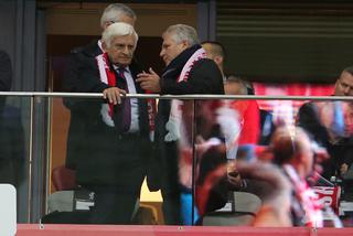 Prezydent Aleksander Kwaśniewski na meczu Polska - Czarnogóra